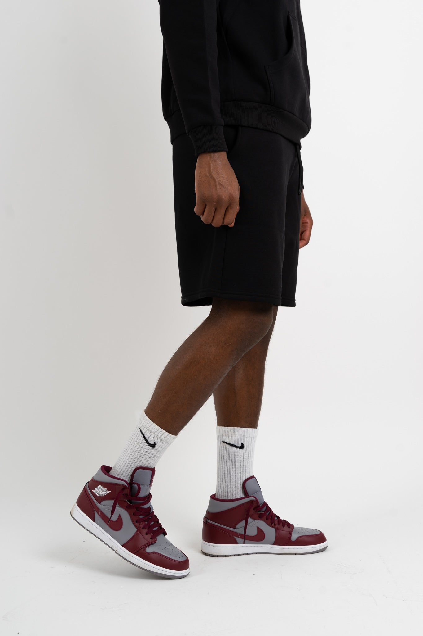 Chenille Patch Shorts - Black