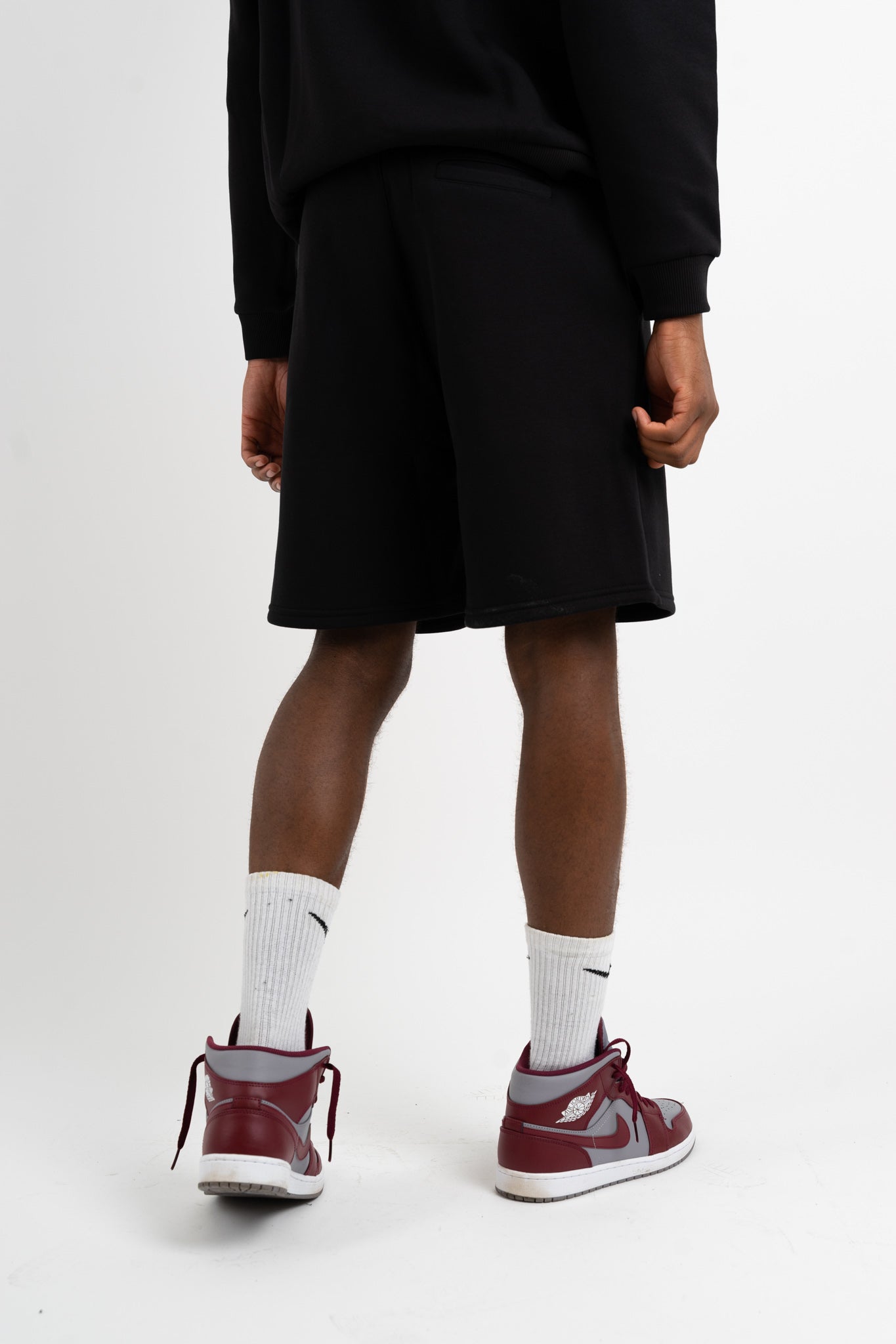 Chenille Patch Shorts - Black