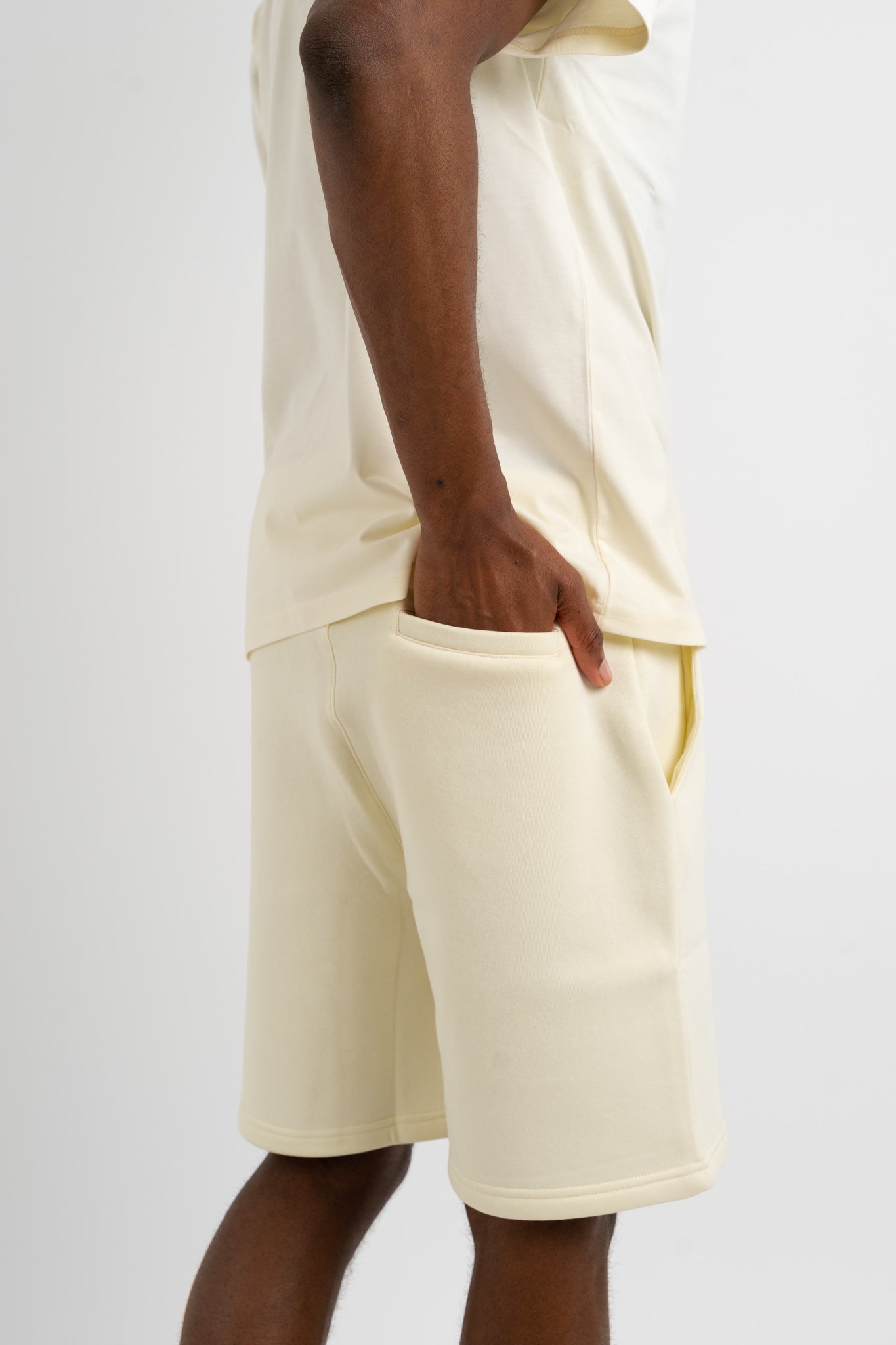 Chenille Patch Shorts - Cream