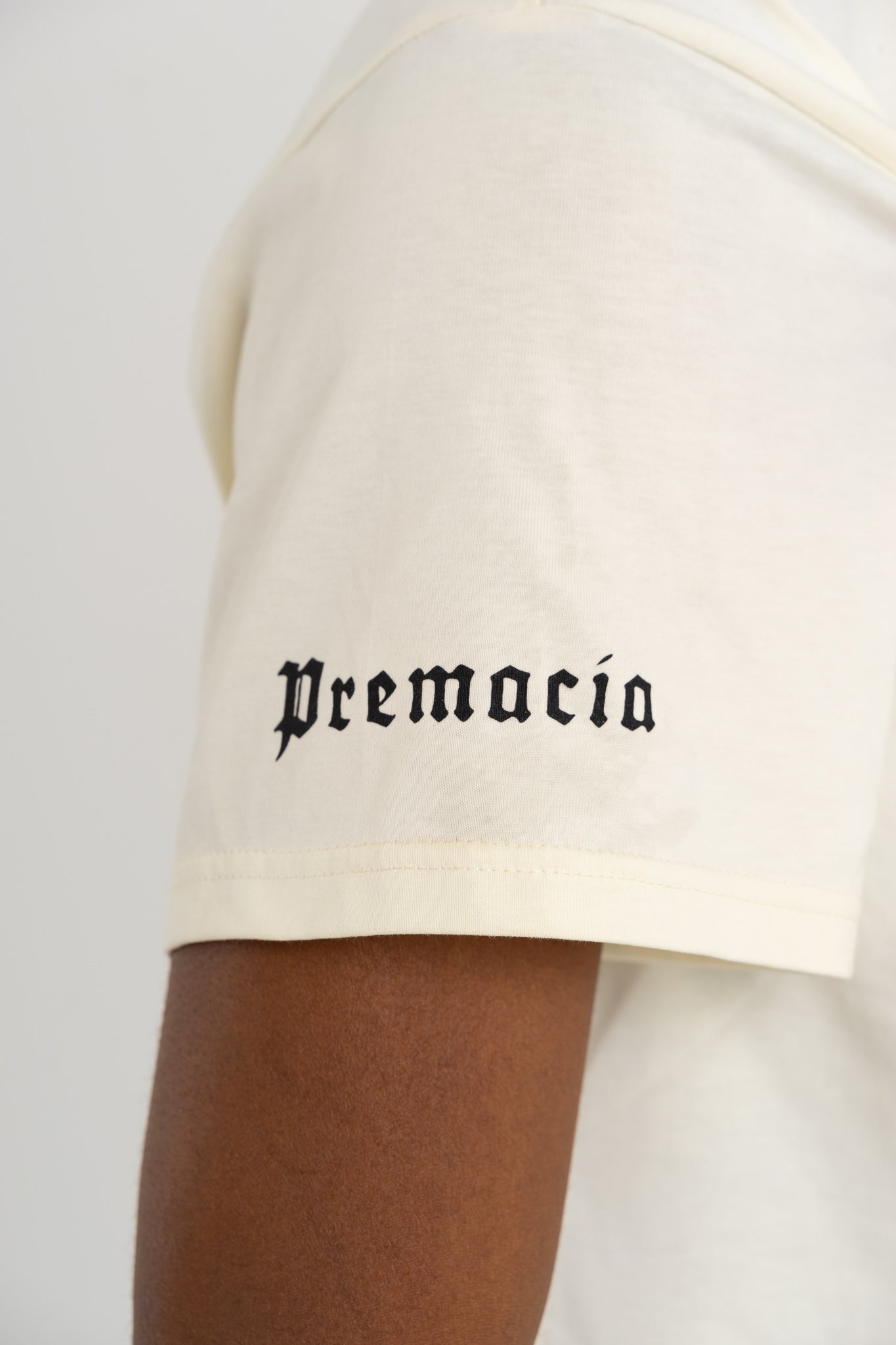 Chenille Patch T-Shirts - Cream