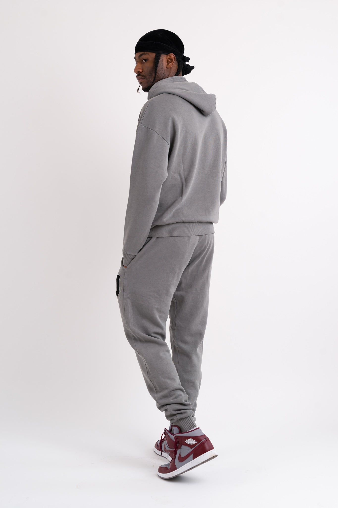 Oversized hoodie washed grey hot sale